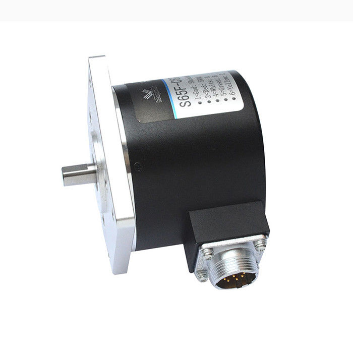 Flange 65×65mm Industrial Rotary Encoder , Solid Shaft Reflective Optical Encoder