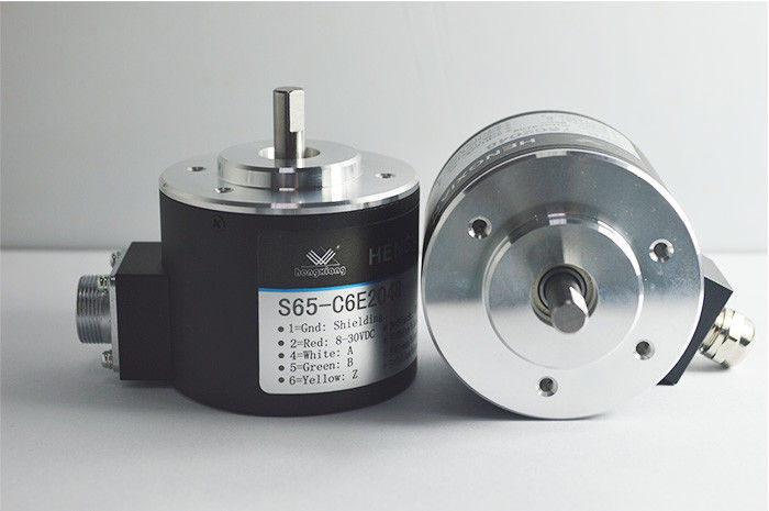 Conventional Incremental S65 Solid Shaft Encoder Shaft Diameter 8mm With Radial Cable