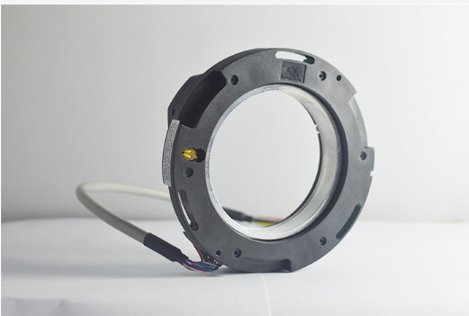 Z100 Bearingless Optical Shaft Encoder Ultra Thin Hollow Shaft UVW Signal Radial